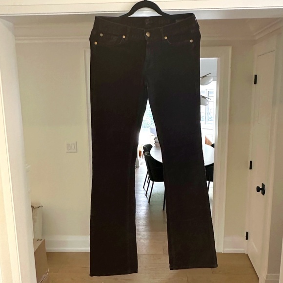 7 for All Mankind Chocolate Brown Bootcut Cords - Size 29 - Picture 1 of 14